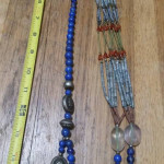 Beautiful Lapis & Natural Stone Prayer Beads Necklace / Decor