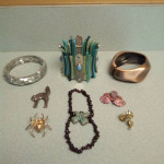 Bracelets, Necklace, Pins