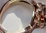 Zac Posen Aquamarine/Diamond 14K Rose Gold Ring,Pendant,Necklace!Ring Size 6!