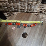 Coral Elephant Charm Bracelet