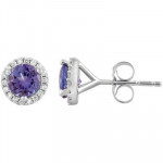Tanzanite and diamond earrings