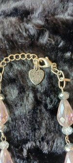 BEAUTIFUL AGATE NECKLACE of BEIGE/PINK HUED RECTANGULAR STONES w PINK HUED BEADS