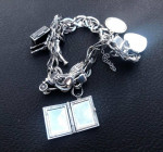 Antique Sterling Silver Charm Bracelet