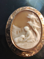 BARGAIN antique carved cameos 14k Rose Gold excellent condition estate