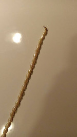 7" PEARL BRACELET WITH 14K GOLD CLASP