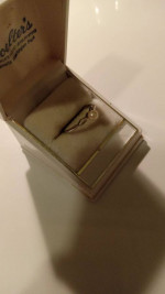 10K GOLD RING WITH PEARL SIZE 8 1/2