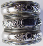 Large Cuff Bracelet ~ Onyx/Dragons