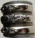 Large Cuff Bracelet ~ Onyx/Dragons