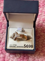 Brand new, Shimmering 1/2 Carat T.W. Certified Diamond, 10kt Yellow Go