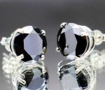Genuine BLACK Diamond STUD EARRINGS