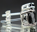 Genuine BLACK Diamond STUD EARRINGS