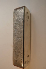 JOHNSON MATHEY 100 OUNCE SILVER BAR  EXTREMELY RARE POURED