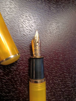 14KT Gold Beautiful Sheaffer Levenger Seas Caribbean Fountain Pen Exq
