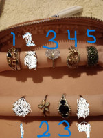 6, 925 Sterling Silver Rings. 25.00 Each OR All 6 for 90.00.