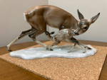 Rosenthal Large Deer Nursing Fawn Figurine Roehring German Porcelain.