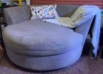 Light Brown Round Spinning Sofa