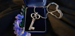 BRAND NEW...MATCHING KEY NECKLACE AND EARRINGS