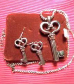 BRAND NEW...MATCHING KEY NECKLACE AND EARRINGS
