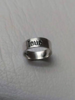 Sterling Silver Love Band, Sz 7