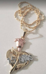 Mis 15 años necklace or bracelet/oro laminado 14k