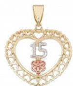 Mis 15 años necklace or bracelet/oro laminado 14k