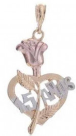 Mis 15 años necklace or bracelet/oro laminado 14k