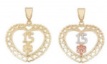 Mis 15 años necklace/oro laminado 14k