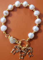 Freshwater pearl bracelet 14KGP