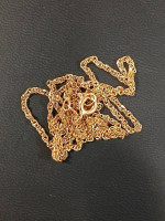 14K Italian Gold 18" Diamond Cut Rope Chain