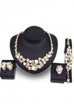 Brand New Elegant Costume Jewelry Set -Necklace Earrings Ring Bracelet