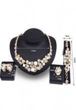 Brand New Elegant Costume Jewelry Set -Necklace Earrings Ring Bracelet