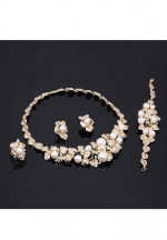 Brand New Elegant Costume Jewelry Set -Necklace Earrings Ring Bracelet