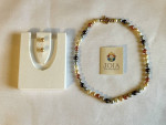 Multi-Hue Pearl Necklace and Earring set by JOIA de Majorca