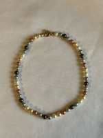 Multi-Hue Pearl Necklace and Earring set by JOIA de Majorca