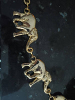 Decorative elephant belt with 5 elephants
