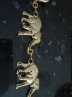 Decorative elephant belt with 5 elephants
