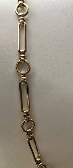 Paper Clip Style Necklace 36"