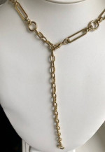 Paper Clip Style Necklace 36"