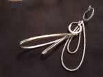 Sterling  Silver Teardrop Hoop Earrings