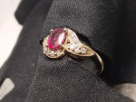 1.71 ruby 14K ring with .63 ct. diamonds