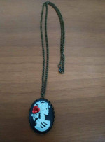Halloween skeleton necklace