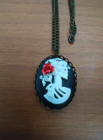 Halloween skeleton necklace
