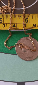 14k yellow Gold 16 inch necklace = 3.73 grams