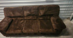 Brown 3 person Cozy Comfortable Cushiony Sofa Couch