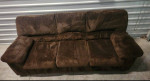 Brown 3 person Cozy Comfortable Cushiony Sofa Couch