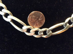 20" Sterling Silver Italian Figaro Chain Heavy 7/16" Wide 84 Gram