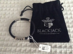 Mens Stainless Steel Black Cotton Rope Bracelet With Cubic Zirconia