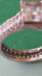 solid 14k gold CZ engagement ring