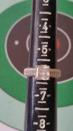 solid 14k gold CZ engagement ring
