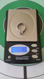 solid 14k gold CZ engagement ring
